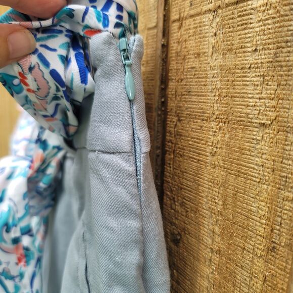 Ett Twa By Anthropologie Mint Linen Blend Cuffed Belted Pants Womens Size 4 - Picture 3 of 12